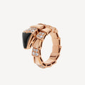 18K BV Serpenti Viper Black Ring