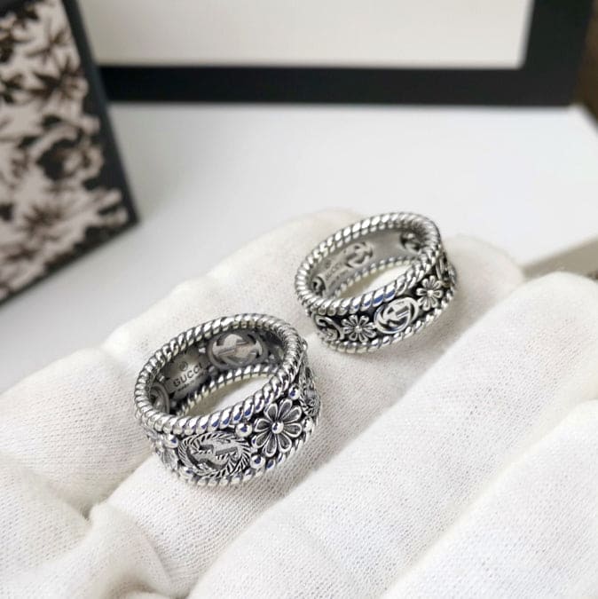 GG Interlocking G Flowers Ring