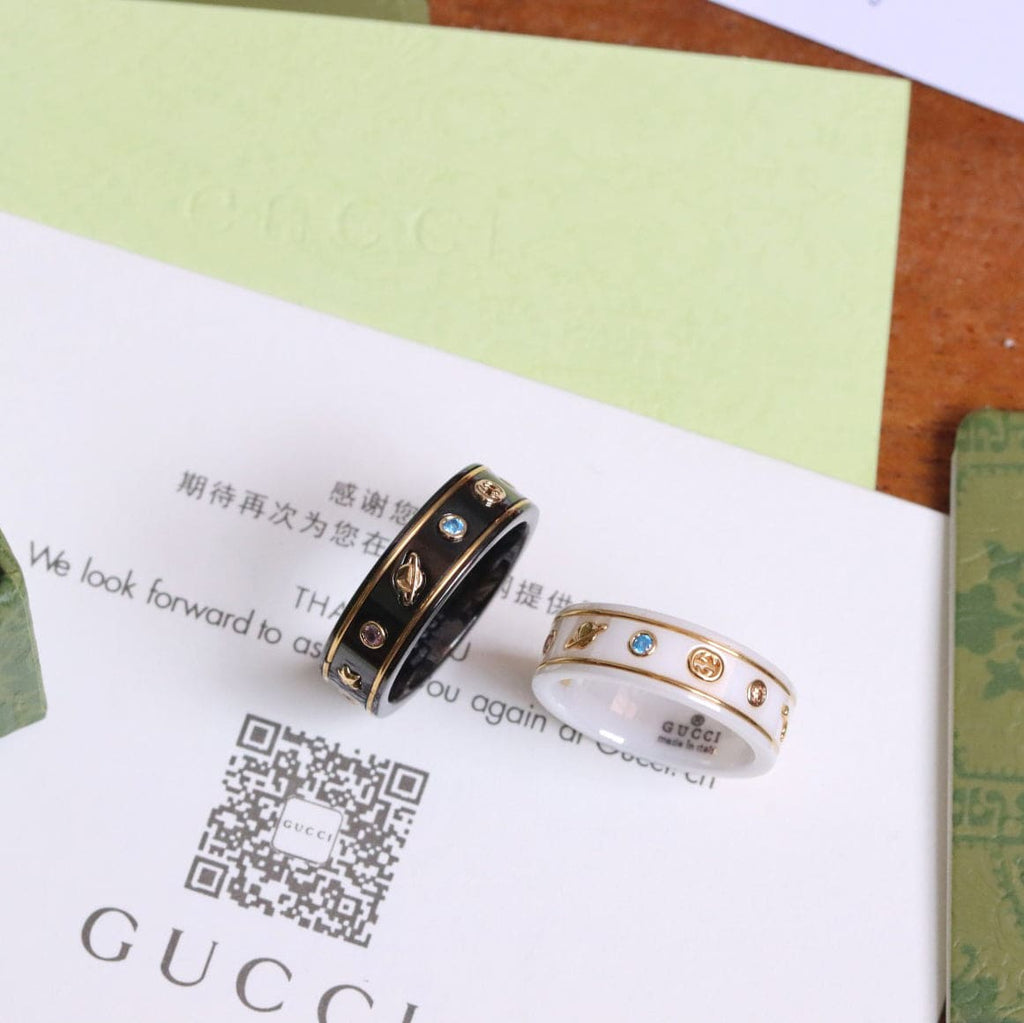 18K GG Icon With Gemstones Corundum Ring