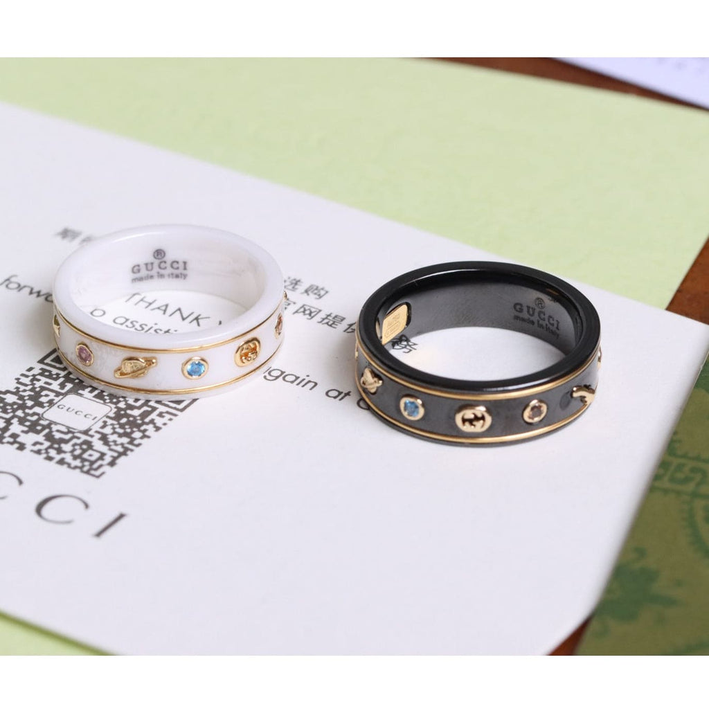 18K GG Icon With Gemstones Corundum Ring