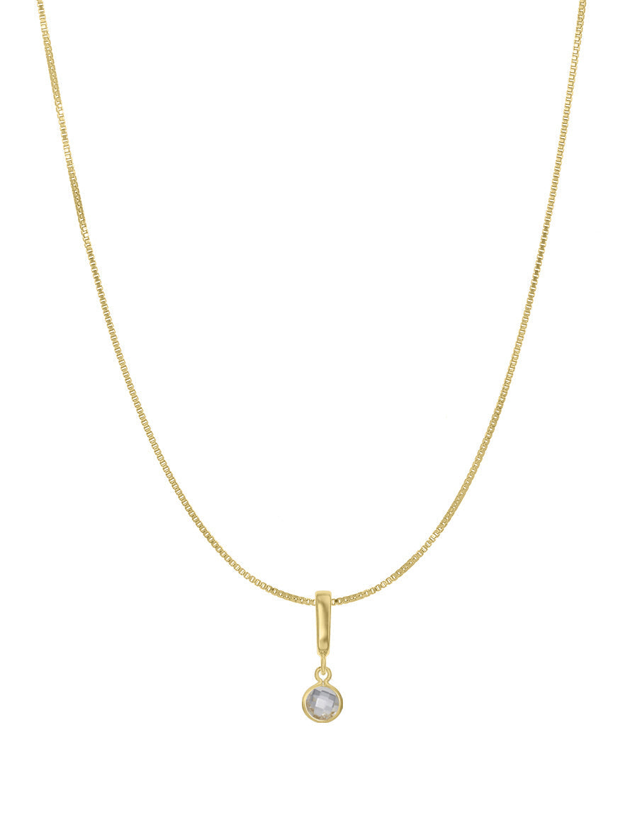 Bezel Birthstone Necklace