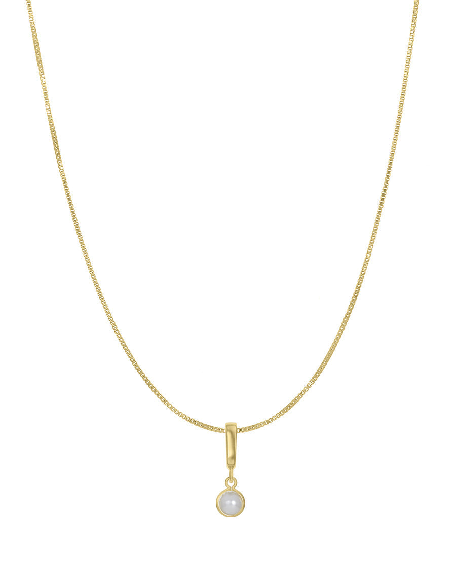 Bezel Birthstone Necklace