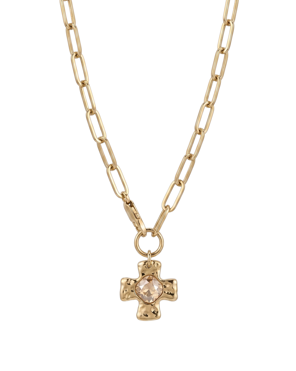 Chunky Cross Chain - Champagne