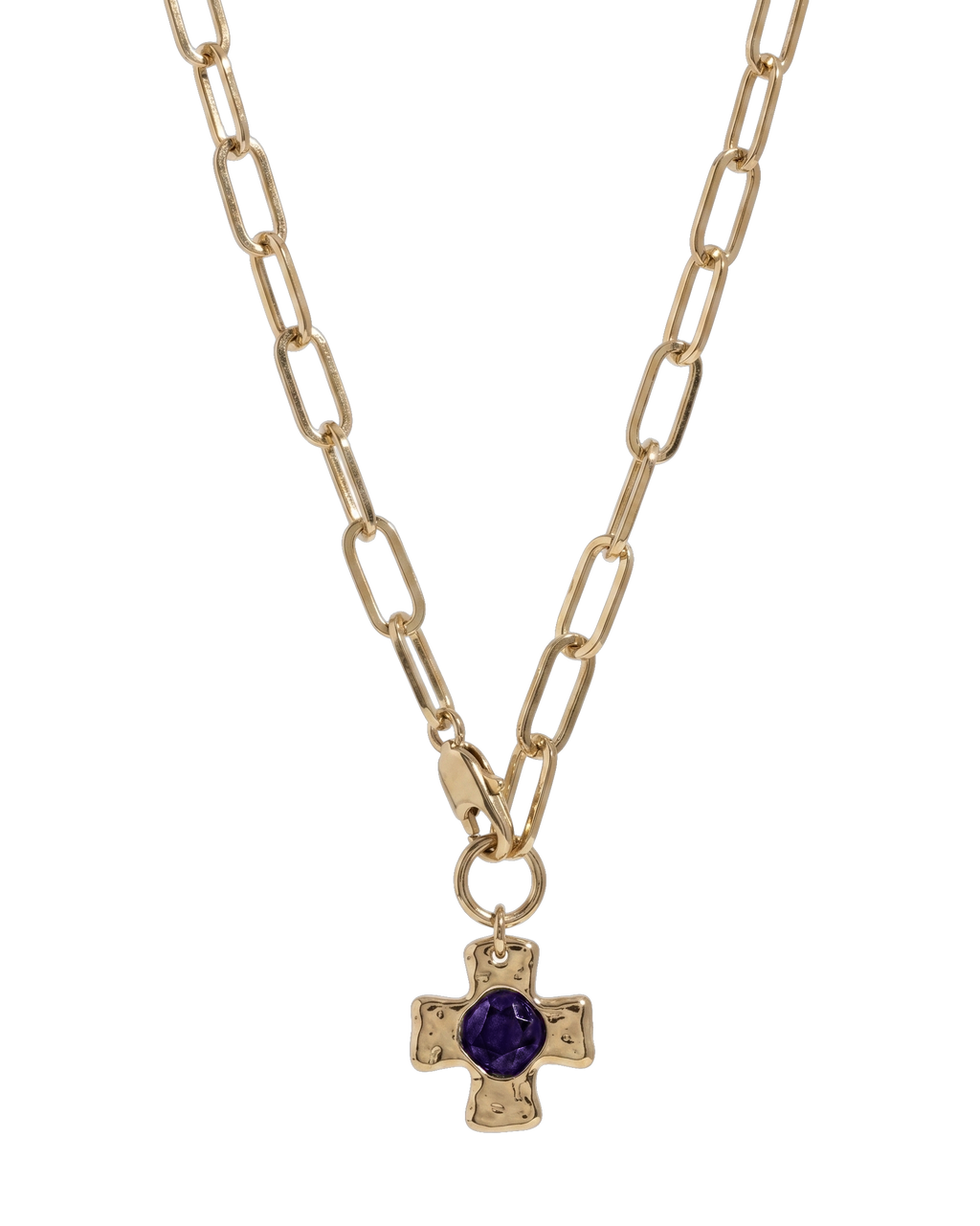 Chunky Cross Chain - Purple