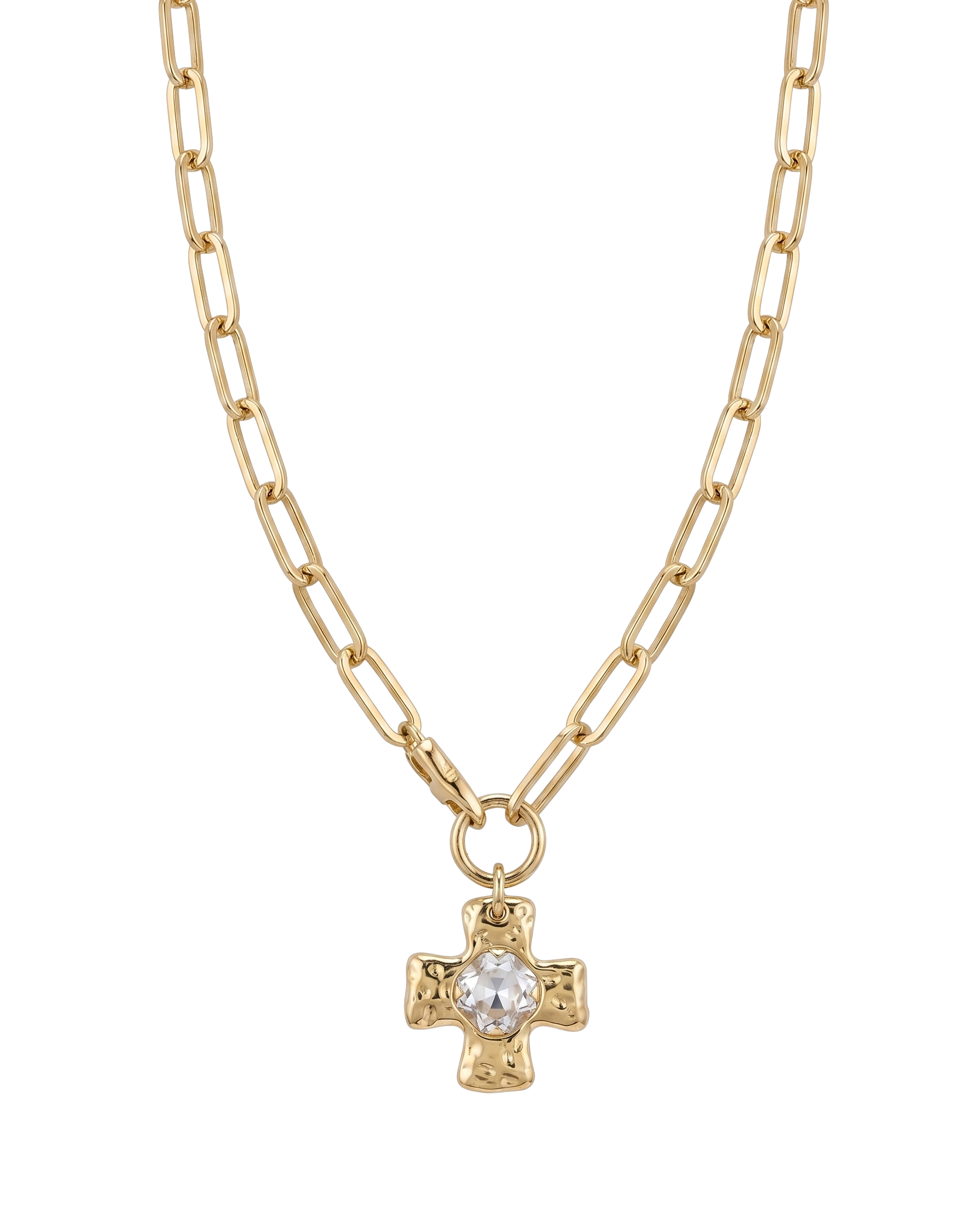 Chunky Cross Chain - Crystal
