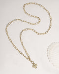 Chunky Cross Chain Necklace and Extender Set