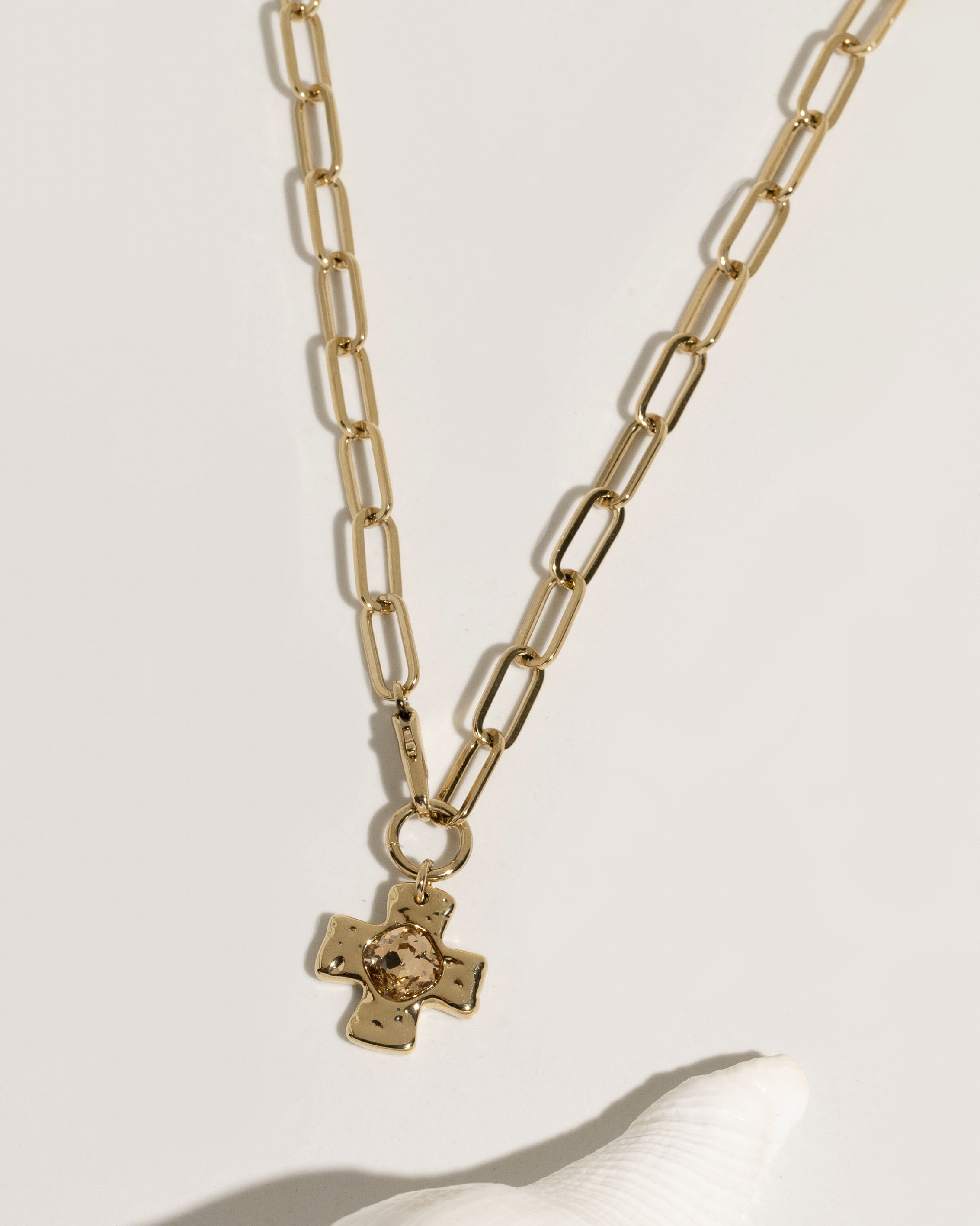 Chunky Cross Chain - Champagne