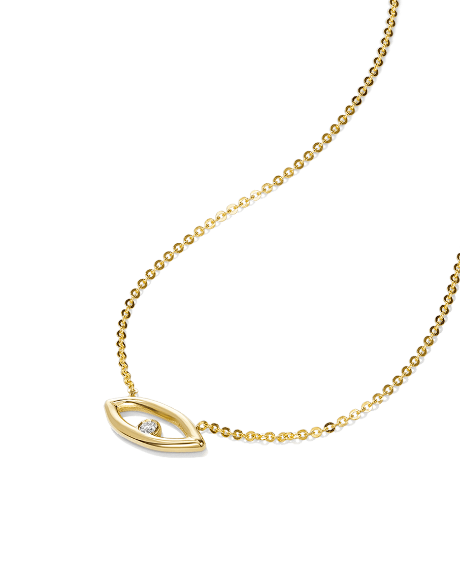 Diamond Evil Eye Necklace
