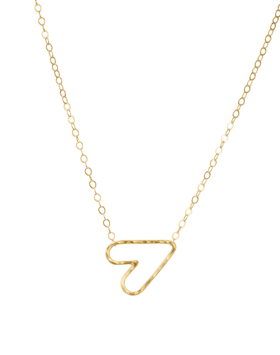 Solid Gold Itty Bitty Heart Necklace
