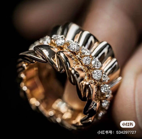 18K CD Archi Bar en Corolle Bague Ring